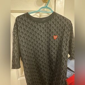 T shirt with red heart